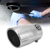 Silver Universal Exhaust Muffler Stainless Steel Exhaust Tip 76mm/2.99in Inlet
