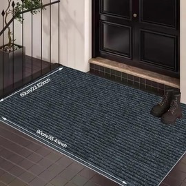 Door Mat Non Slip 23.6"x35.4"/31.5"x47.2" JAYFAN Welcome Mat Indoor Outdoor Resist Dirt Entrance Mat, Easy Clean Washable Front Door Mat Indoor for Entry Rug Dirt Scraping Shoe Mat