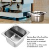 Stainless Steel Coffee Knock Box Coffee Grounds Container Box for