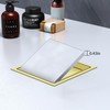EXF Square Shower Drain 6 Inch Brushed Gold with Tile