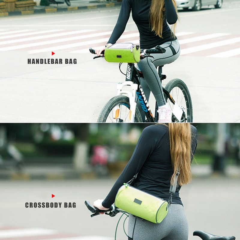 Bike Handlebar Bag Bike Bucket Bag with Touch Screen Waterproof