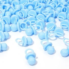 200 Mini Pacifiers Baby Shower Game Boy, 0.86’’ Plastic Pacifiers Baby Shower Game, Bulk Baby Shower Pacifiers for Gender Reveal Baby Shower Decoration DIY, Table Scatter, Baby Shower Favors (Blue)