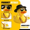 VAGCARS Funny Cowboy Rubber Duck Car Ornaments with Hat &