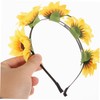PACKOVE Simulation Daisy Floral Wreath Hairband for Women Handmade Flower