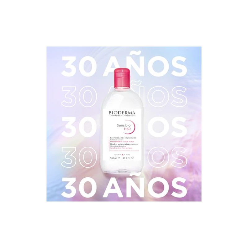 BIODERMA, Agua Micelar, Sensibio H2O, Desmaquillante para Piel Sensible, Calma