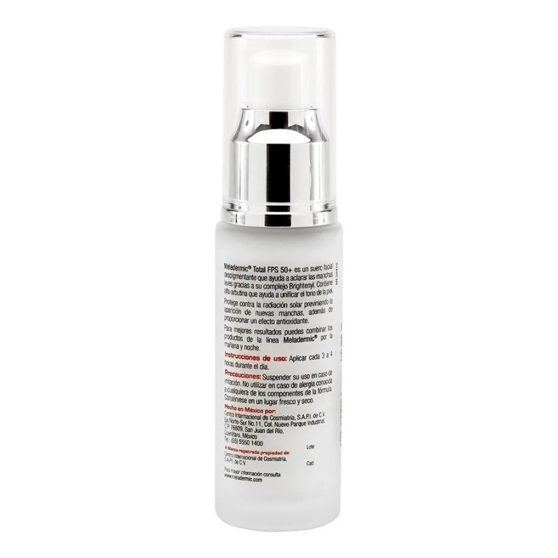 Suero Facial Aclarador Despigmentante Meladermic Fps 50+ 30g Todo Tipo