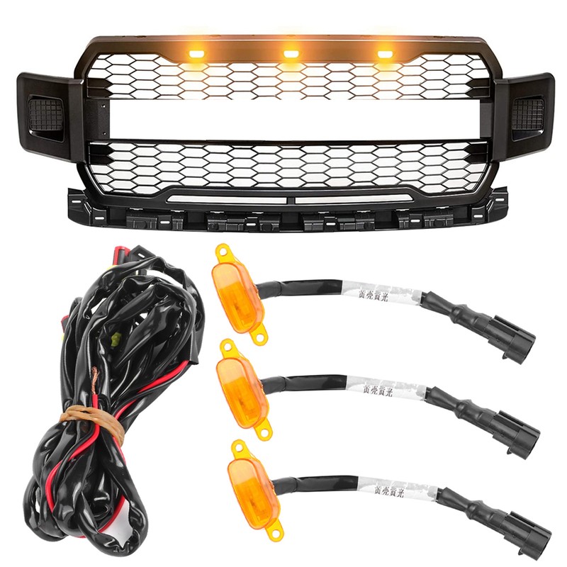 3pcs Car Grille Light with Harness High Brightness Fit for
