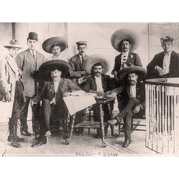 Zapata Emiliano Zapata and his staff POSTER 24 X 24 INCH Mexico History