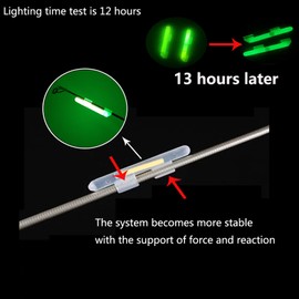 linguang- 100 varillas de pesca con punta de barra, palos de pesca para polo, puntas brillantes para bastones de pesca, varillas de luz para bastones de pesca, varillas de luz (100 piezas #SS: 0.6-1.4 mm (punta de caña de ajuste))