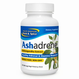 NORTH AMERICAN HERB & SPICE Ashadrene - 60 Capsules - Ashwagandha Extract Fortified with Royal Jelly - Non-GMO - 30 Servings