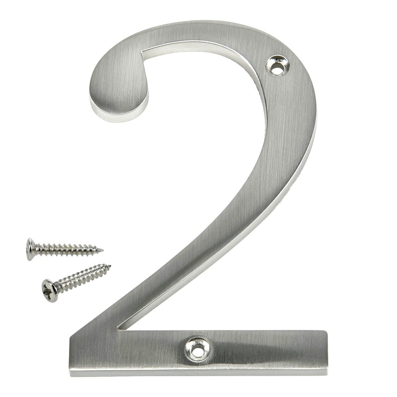 Distinctions by Hillman 843322 4-Inch Brushed Nickel Flush-Mount House Number