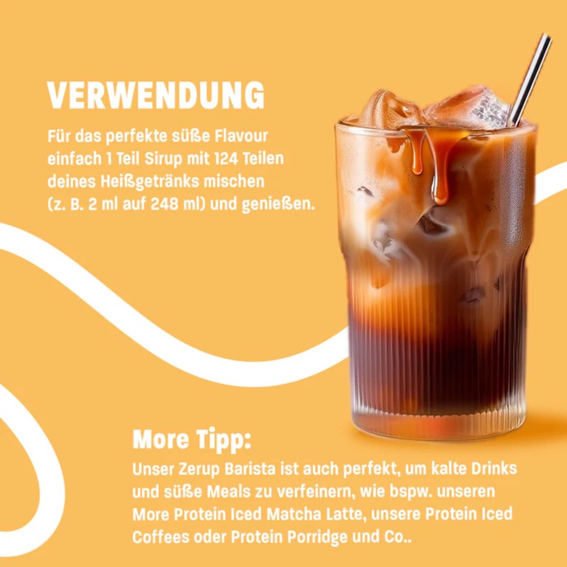 MORE Barista Zerup, Hazelnut, 4 x 65 ml, for Coffee,