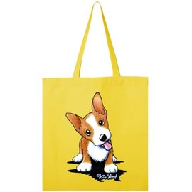 inktastic Corgi Puppy Tote Bag Yellow - KiniArt 1e8ca