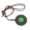 Volcanic Lava Energy Stone Pendant Green Core Promote Circulation Adjustable
