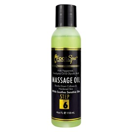Foot SPA - Massage Oil, with Tea Tree, Pepper Mint, Eucalyptus Oil, 4 Oz - Professional Full Body Massage Therapy, Manicure, Pedicure - Relax Sore Muscles and Repair Dry Skin