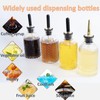 Oudizz Syrup Dispenser Bottles Set,4 pcs 7oz Glass Coffee Syrup