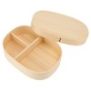 Bento Box Portable Japanese Style Wooden Large Single Layer Removable