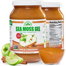 EverSmith Organics - Wildcrafted Irish Sea Moss Gel | Made in USA | Rich in Vitamins & Minerals | Sea Moss Gel Raw | Nutritional Supplement | Apple (16 oz)
