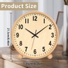 Maxspace Wooden Table Clock,8in Silent Non-Ticking Desk Clock,Battery Operated Desktop