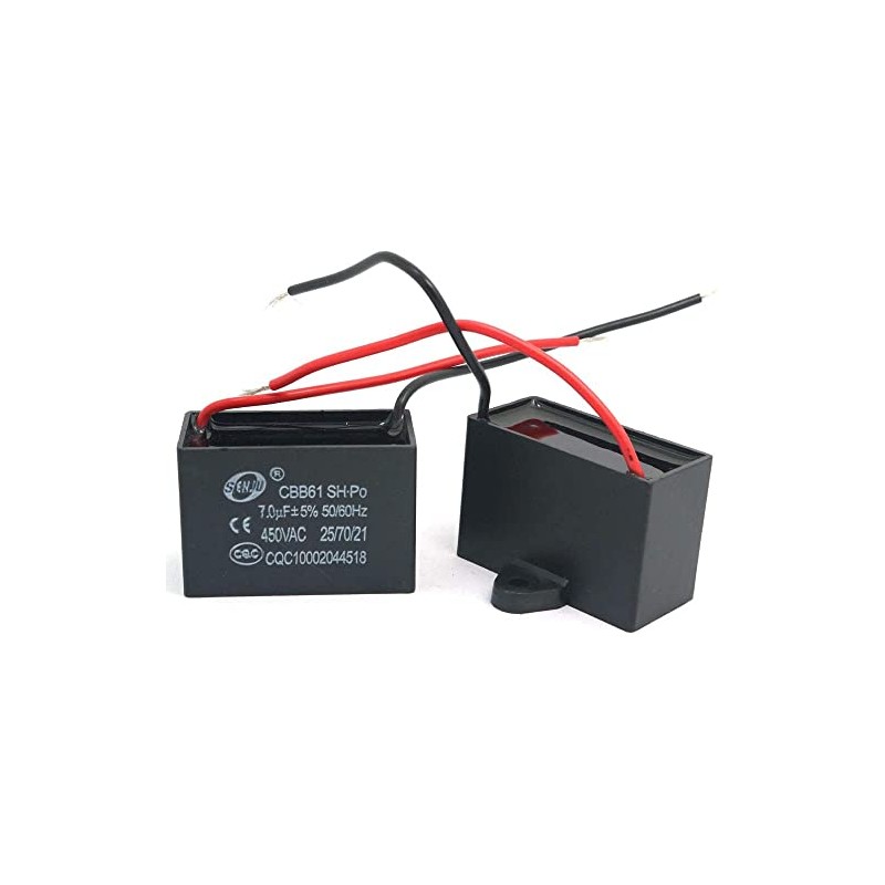 Fasizi 2 x CBB61 7uF 450V AC 50/60Hz Fan Motor