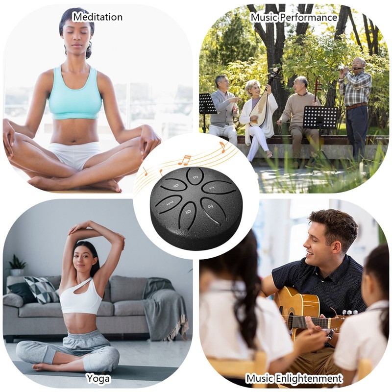 Steel Tongue Drum 3 Inch 6 Notes Percussion Instrument Balmy