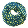 Wrapables Dottie Infinity Acrylic Knit Scarf Winter Circle Scarf, Teal/Yellow