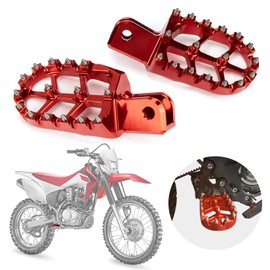 PSLER Dirt Bike Foot Pegs,Motorcycle Footpegs CNC Foot Pedals Rests for CRF150F CRF 150 F CRF230F 2003-2020(Red)