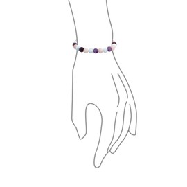 Bling Jewelry Semi Precious Purple Amethyst Aquamarine Rose Quartz Round Bead 8MM Stretch Bracelet for Women Men Teen Unisex Stackable