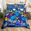 Hip Pop Bedding Set for Teens Boys Kids Hippie Graffiti