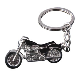 CUSTOMprivé Motorcycle Custom Type Motto Sportster Harley Davidson Accessories Key Ring Metal Biker Gift Bag Velvet, silver, 49 mm/27 mm
