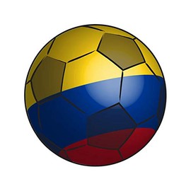 Colombia Soccer Ball Sticker Decal Self Adhesive FA Graphix Colombian Flag Football