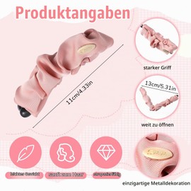 Qianyu Pack of 5 Banana Hair Clips Satin Banana Hair Clips