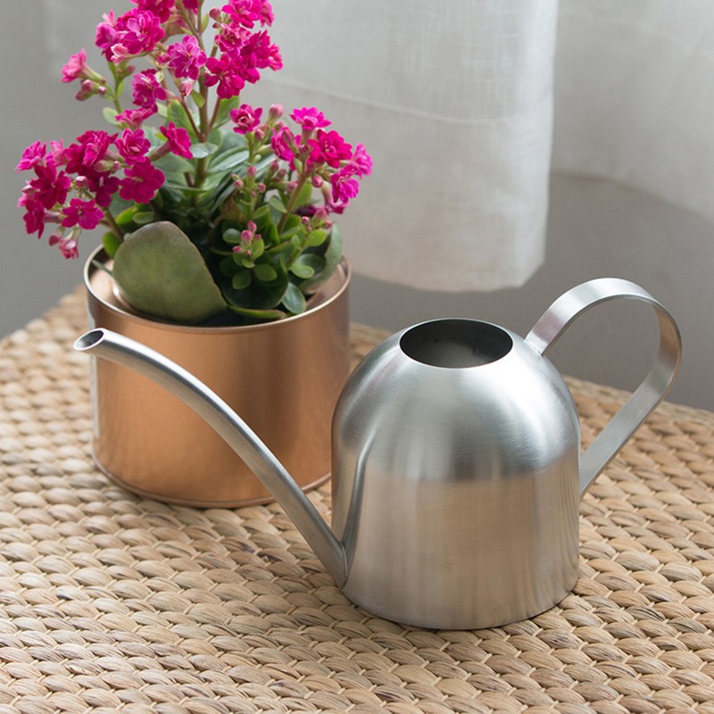 Stainless Steel Watering Can Indoor Household Succulent Potted Plant Watering
