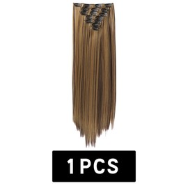 Hair Pieces for Women Clip in - Hair Extensions Seamless Thin Weft Synthetic Fiber Straight 3123