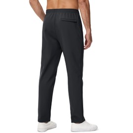 MAGCOMSEN Men's Warm Sweatpants Water Resistant Fleece Lined Pants Winter Track Hiking Workout Black 40