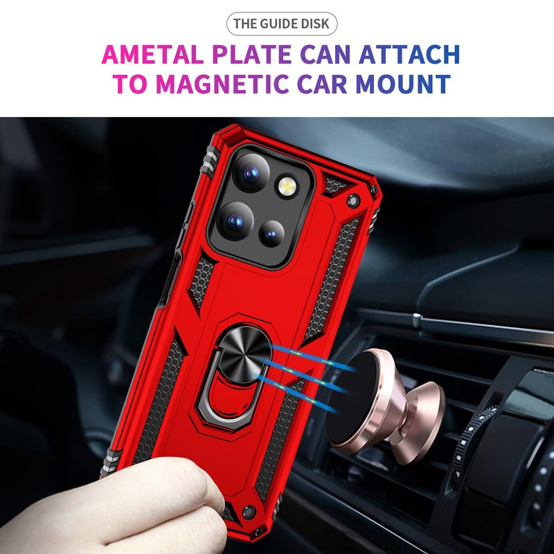 Korecase Kickstand Case for Moto G Play 2026/G 2026, 6.7-inch,Red