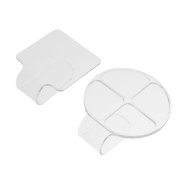 Gadpiparty 2Pcs Handheld Clear Acrylic Cosmetic Mixing Palettes for Makeup for Foundation and Manicure Comfortable Grip Design for Creating Custom Shades