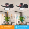 ocioc Quiet Ceiling Fan with LED Light 22 inch Large