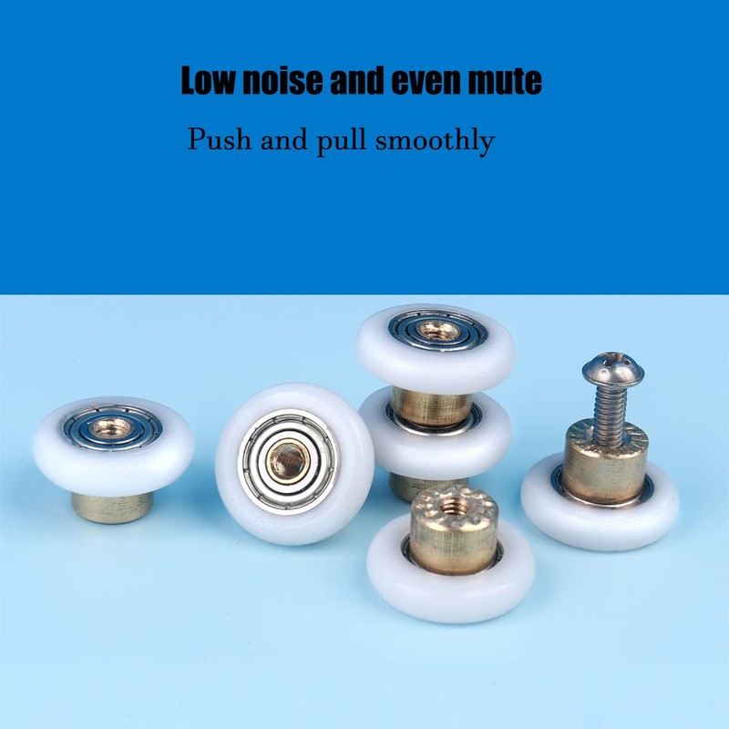 LWCUSNJ 6 pcs Shower Door Rollers Wheels, Bathroom Glass Door