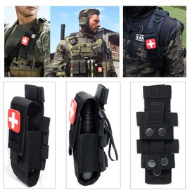 SXJWISHES MOLLE - Soporte de torniquete médico para cinturón elástico, accesorios para IFAK Funda NAR Kit TP Soporte táctico de primeros auxilios Kit de herramientas de supervivencia militar