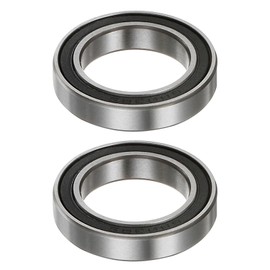 sourcing map 2pcs 6803-2RS Deep Groove Ball Bearings 17mm Bore 26mm OD 5mm Thick Chrome Steel Double Sealed Bearing for Motors Pumps Conveyors