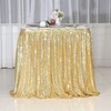 PartyDelight 6ft Gold Sequin Table Skirt for Round/Rectangle/Square Table for