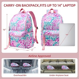 OMOUBOI Small Casual Daypack 14 Inch Laptop Backpack for Teen Men Women Lightweight School Bags College Bookbag Water Resistant Travel Backpack Work Bag, pink