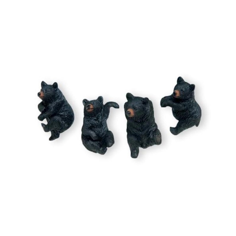 The Bridge Collection 3" Black Bear Pot Hangers - Set