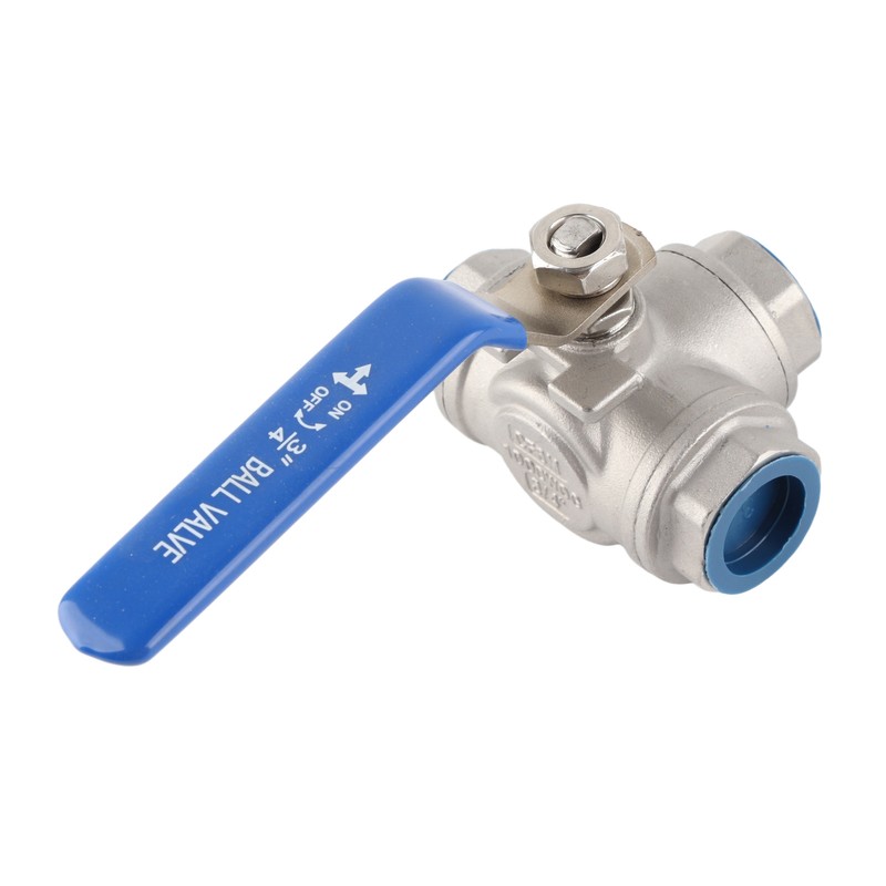 1pc Stainless Steel SUS304 Pipe Ball Valve Three Way T