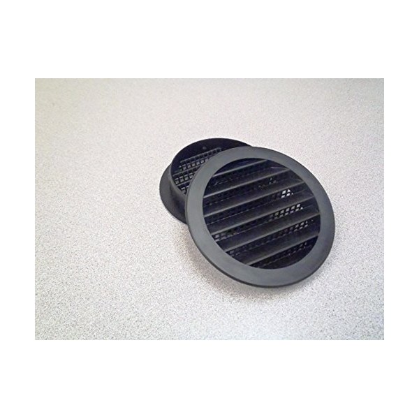 Maurice Franklin 3" Round Plastic Vent - Black - Package of 4