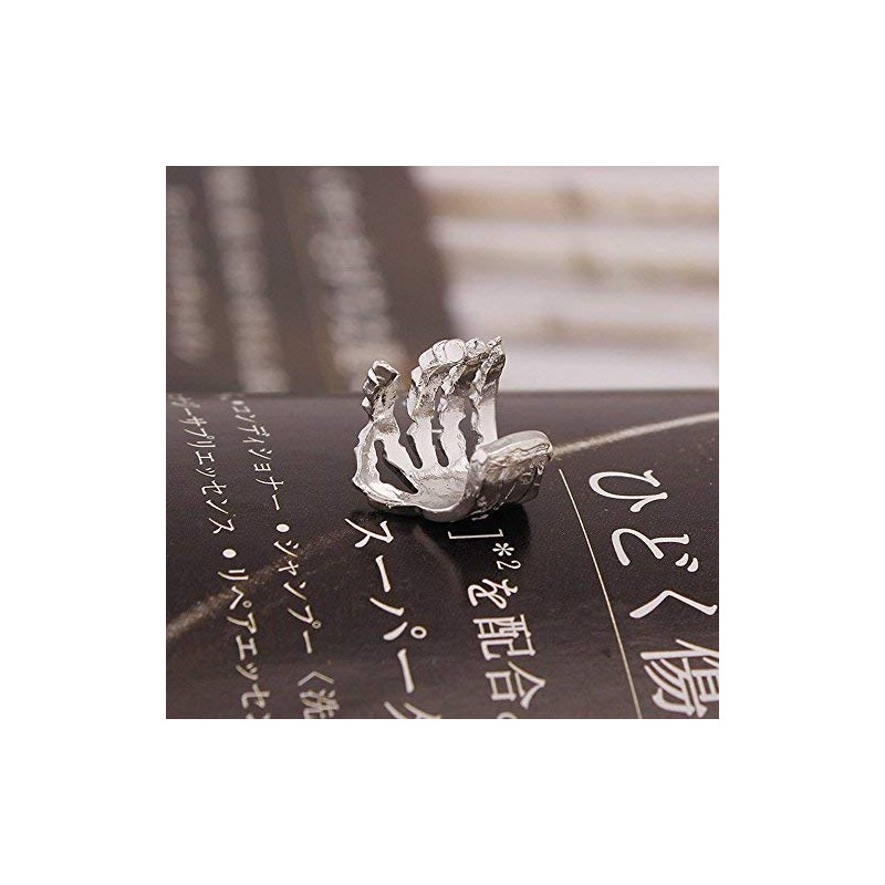 Goldenchen Chic Skeleton Hand Ear Cuff Silver Plated Ear Bone