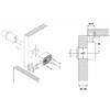 4 x Campia push lock furniture locks, stainless steel look,