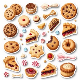 Cardstock Die Cut Embellishments Cookies (26) Cut Outs 2 Inch
