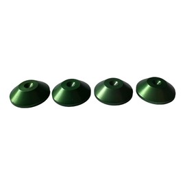PrecisionGeek 4 x Anodised Aluminium Green Tapered Speaker Pads with 20mm Diameter for HiFi Floorstanding Speaker Soundbar